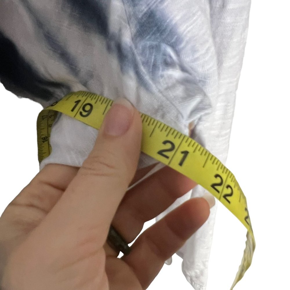 Chicos Blue White Tie Dye Long Sleeve Top 1 Medium - Picture 8 of 8